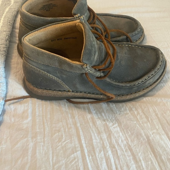 Born Men's Brock Moc Toe Chukka gray Distressed Size 8 ankle lace up boots - Picture 2 of 7